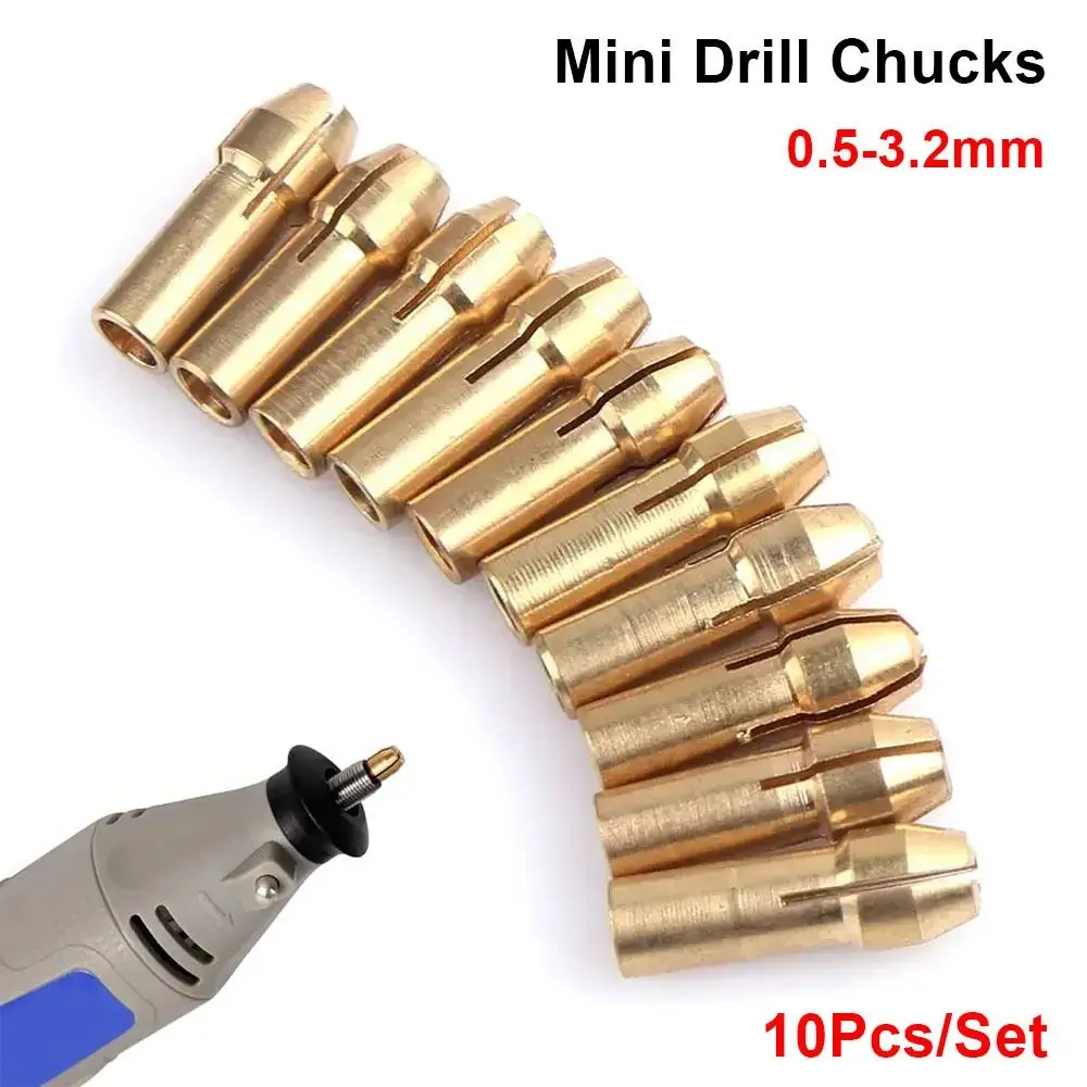10Pcs Durable 4.8mm Shank Mini Drill Chucks Brass 0.5mm-3.2mm Chuck Adapter Power Rotary Tool For Dremel
10Pcs Durable 4.8mm Shank Mini Drill Chucks Brass 0.5mm-3.2mm Chuck Adapter Power Rotary Tool For Dremel