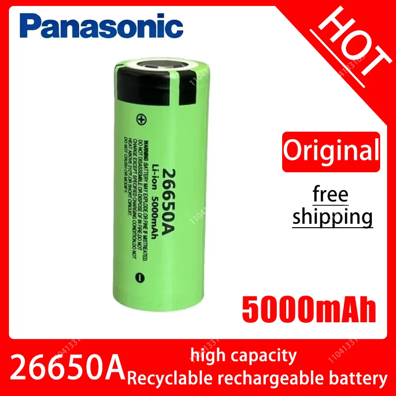 Оригинальный аккумулятор Panasonic 26650, 3,7 В, 5000 мАч, литий-ионная аккумуляторная батарея для светодиодного фонарика, налобного фонаря, зарядное устройство Litio
Оригинальный аккумулятор Panasonic 26650, 3,7 В, 5000 мАч, литий-ионная аккумуляторная батарея для светодиодного фонарика, налобного фонаря, зарядное устройство Litio