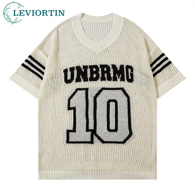 American Style Men's Letter Print Knitting Tshirts Summer 2024 Chic Sports Loose Round Neck Short Sleeve Woolen T-shirt
American Style Men's Letter Print Knitting Tshirts Summer 2024 Chic Sports Loose Round Neck Short Sleeve Woolen T-shirt