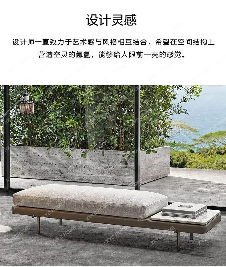 light luxury high-end bedside stool designer long strip shoe change stool household leather stool
light luxury high-end bedside stool designer long strip shoe change stool household leather stool