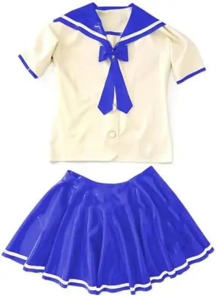 Latex Short-sleeved Top + Mini Skirt Set
Latex Short-sleeved Top + Mini Skirt Set