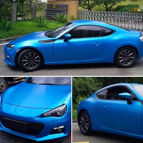 Matte Satin Blue Decal Plating Films Car Vinyl Wrap Sticker For Vehicle Body Modification Wrapping Auto Decoration Accessories