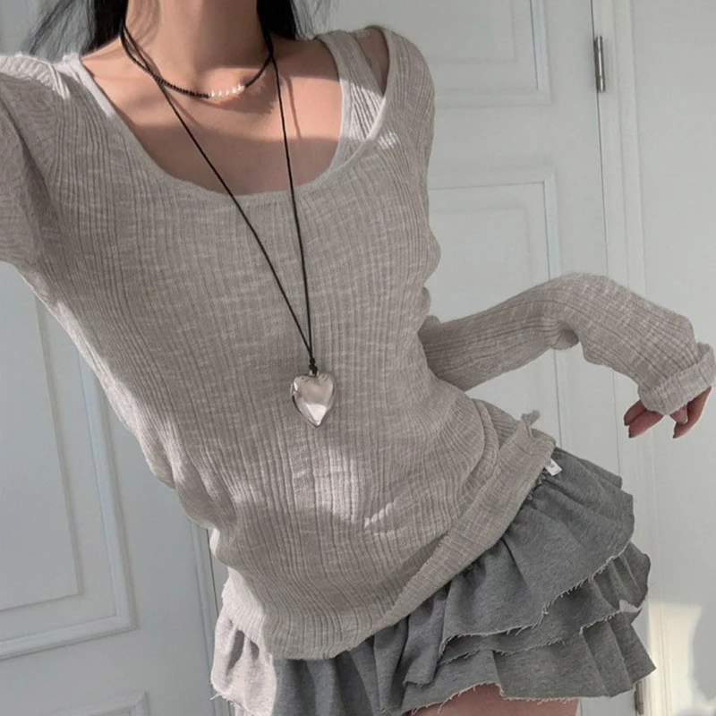 Sweetown Casual Knitted Long Sve Vest Top Set Soft Pastel Color Blo Two-Piece Set Leisure Comfortable Hollow out Design
Sweetown Casual Knitted Long Sve Vest Top Set Soft Pastel Color Blo Two-Piece Set Leisure Comfortable Hollow out Design