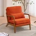 Ubesgoo Modern Arm Chair Linen Fabric Upholstered Comfy Reading Accent Chair With Solid Wood Frame Orange
Ubesgoo Modern Arm Chair Linen Fabric Upholstered Comfy Reading Accent Chair With Solid Wood Frame Orange