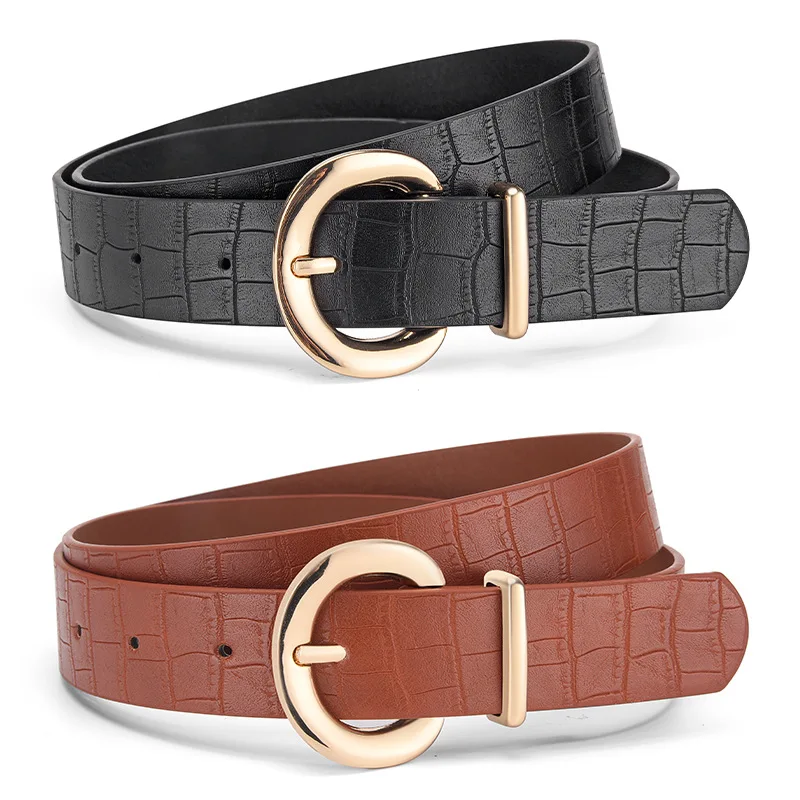 Crocodile-patterned Belt Retro Gold Buckle Fashionable Pin Buckle Leather Belt Versatile Trendy Casual Jeans Waistband for Women
Crocodile-patterned Belt Retro Gold Buckle Fashionable Pin Buckle Leather Belt Versatile Trendy Casual Jeans Waistband for Women