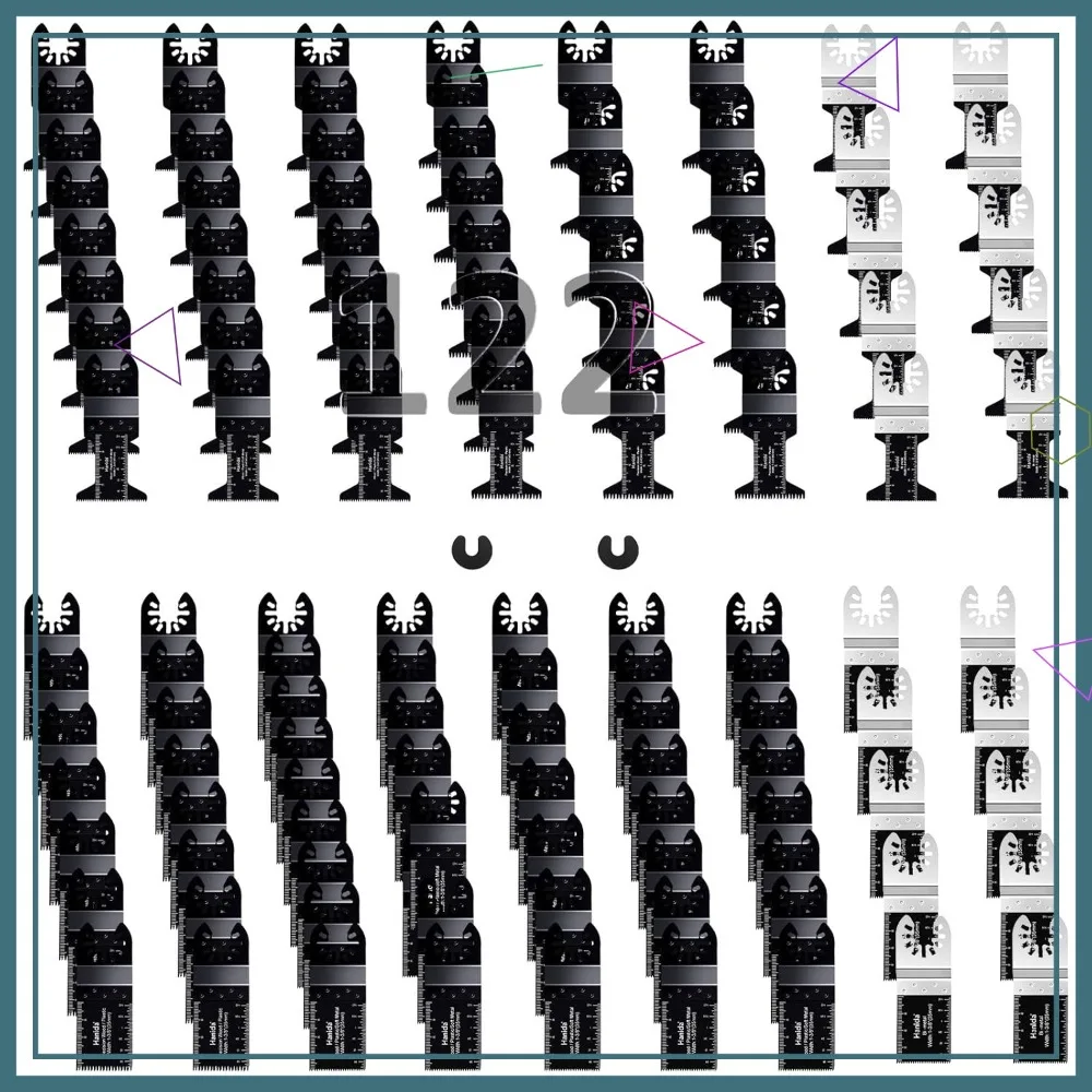 122 Pcs Oscillating Saw Blades, Multitool Blades for Wood & Plastics, Quick Release, Fit Most Oscillating Tools
122 Pcs Oscillating Saw Blades, Multitool Blades for Wood & Plastics, Quick Release, Fit Most Oscillating Tools