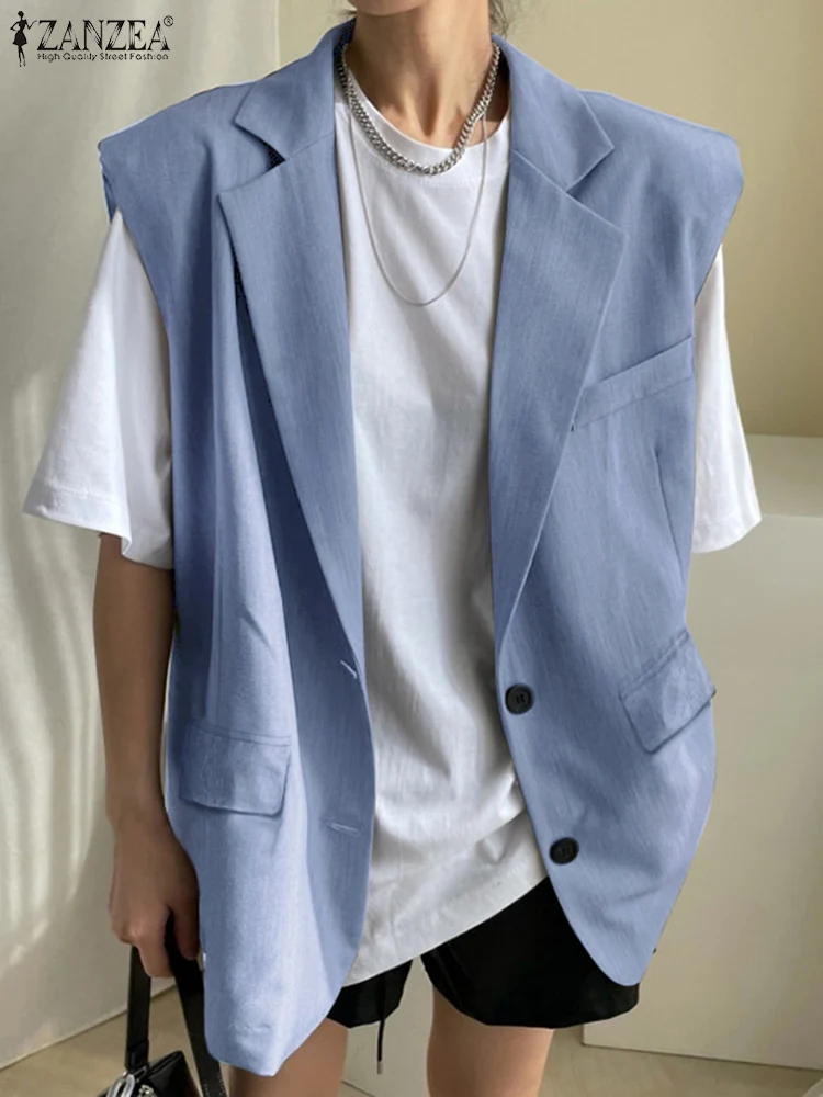 Casual Loose Sleeveless Office Suits ZANZEA Women Lapel Neck Blazer 2023 Elegant Vest Jacket Korean Fashion Formal Suit Coats
Casual Loose Sleeveless Office Suits ZANZEA Women Lapel Neck Blazer 2023 Elegant Vest Jacket Korean Fashion Formal Suit Coats