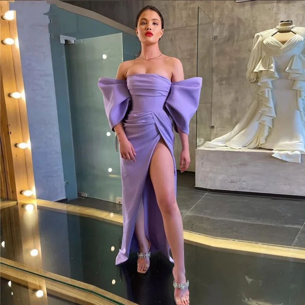 Sexy High Split Sheath Cocktail Party dress Strapless Satin Formal Dress Evening Dresses 2024 Big Bow Back Pleats Robe de soirée
Sexy High Split Sheath Cocktail Party dress Strapless Satin Formal Dress Evening Dresses 2024 Big Bow Back Pleats Robe de soirée