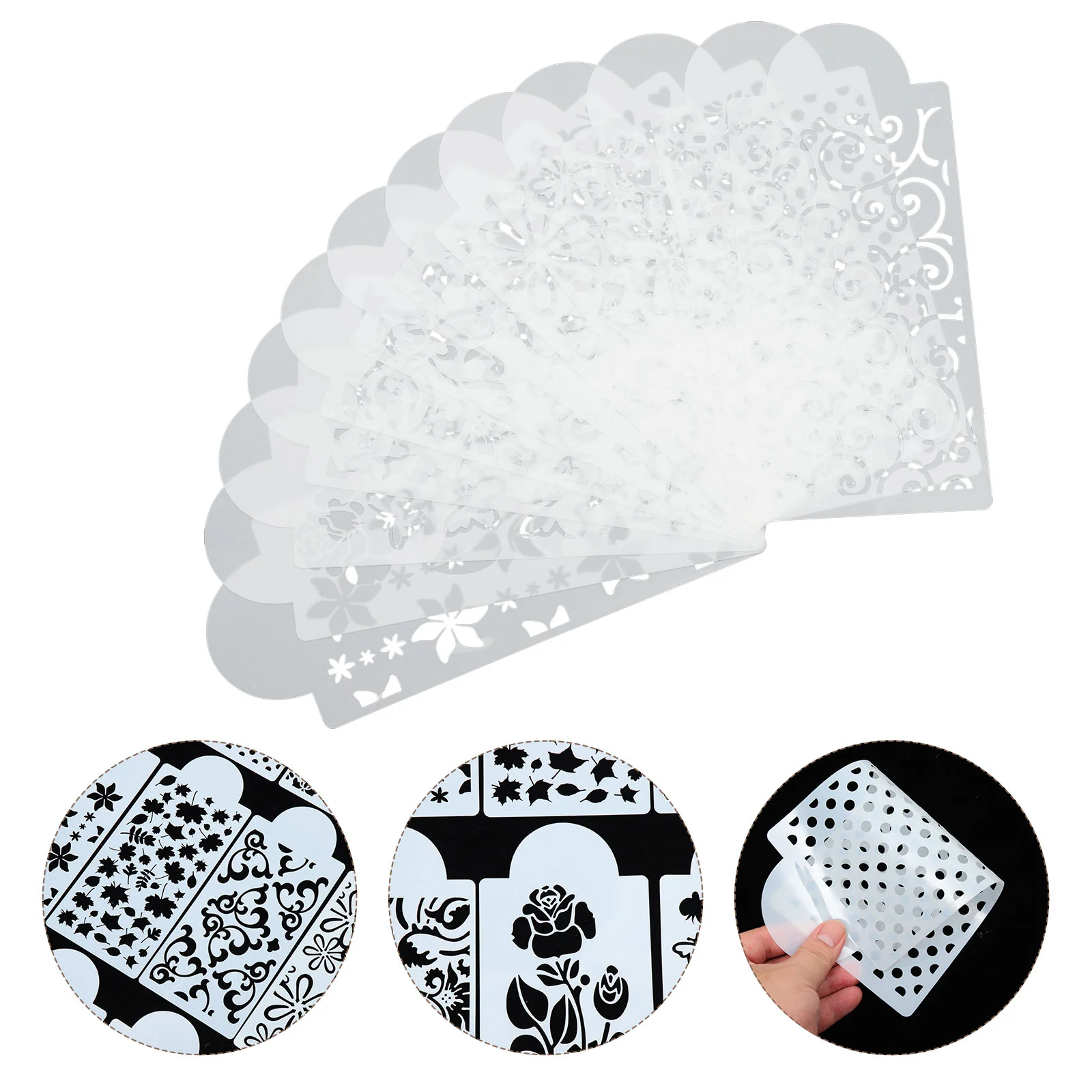 12 Pcs Painting Template DIY Stencil Fine Workmanship Stencils Reusable Wall Board for Canvas Plastic
12 Pcs Painting Template DIY Stencil Fine Workmanship Stencils Reusable Wall Board for Canvas Plastic