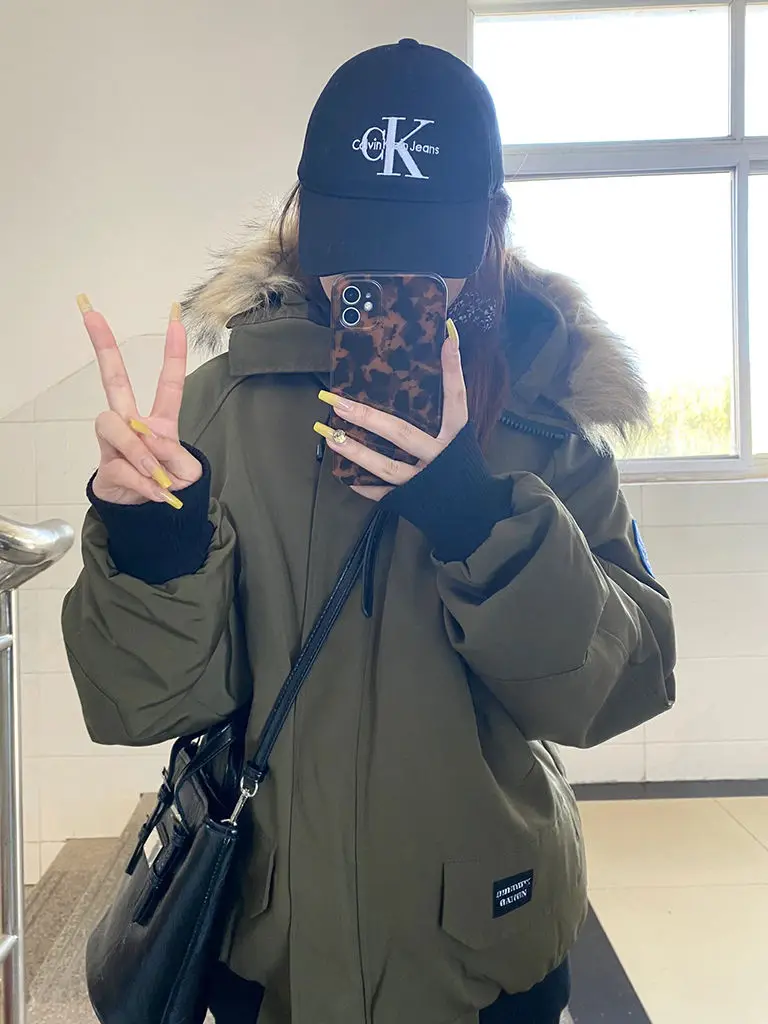 Parkas Curvy Womens Autumn Warm-Keeping Buckle Outdoor Fleece-Padded Waisted Anorak Plush Fur-Collar Streetwears Overcoats Trend
Parkas Curvy Womens Autumn Warm-Keeping Buckle Outdoor Fleece-Padded Waisted Anorak Plush Fur-Collar Streetwears Overcoats Trend