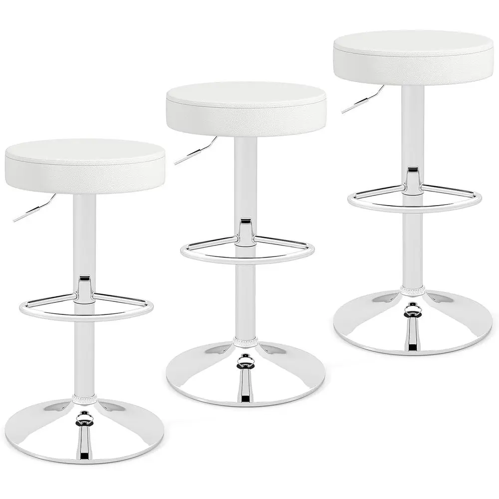 Набор из 3 стульев, регулируемая по высоте барная стулья из искусственной кожи с поворотным мягким сиденьем, подставкой для ног и противоскользящим основанием, современный барный стул со спинкой
Набор из 3 стульев, регулируемая по высоте барная стулья из искусственной кожи с поворотным мягким сиденьем, подставкой для ног и противоскользящим основанием, современный барный стул со спинкой