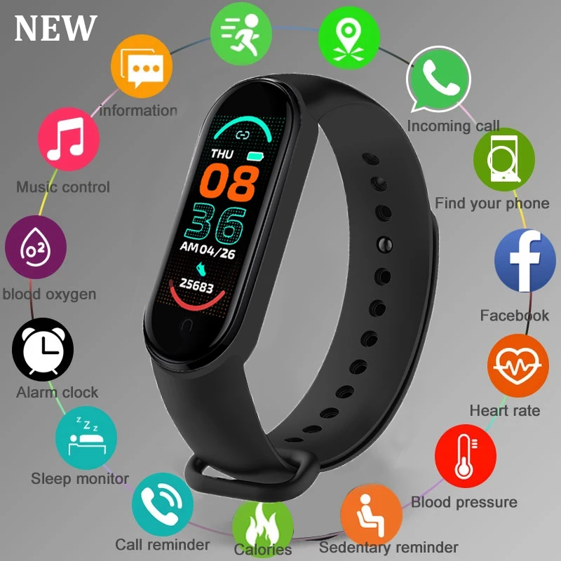 Smart Bracelet Multi-Function Heart Rate Blood Pressure Monitor Sleep Monitoring M6 Smart Fitness Sports Men's Women's’ Watches
Smart Bracelet Multi-Function Heart Rate Blood Pressure Monitor Sleep Monitoring M6 Smart Fitness Sports Men's Women's’ Watches