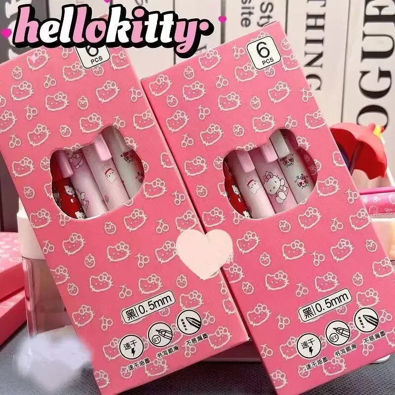6PCS Sanrio Hello Kitty Gel Pen Anime Cartoon Cute School Supplies Fashion Office Supplies Charm Girl&Child Holiday Gifts
6PCS Sanrio Hello Kitty Gel Pen Anime Cartoon Cute School Supplies Fashion Office Supplies Charm Girl&Child Holiday Gifts