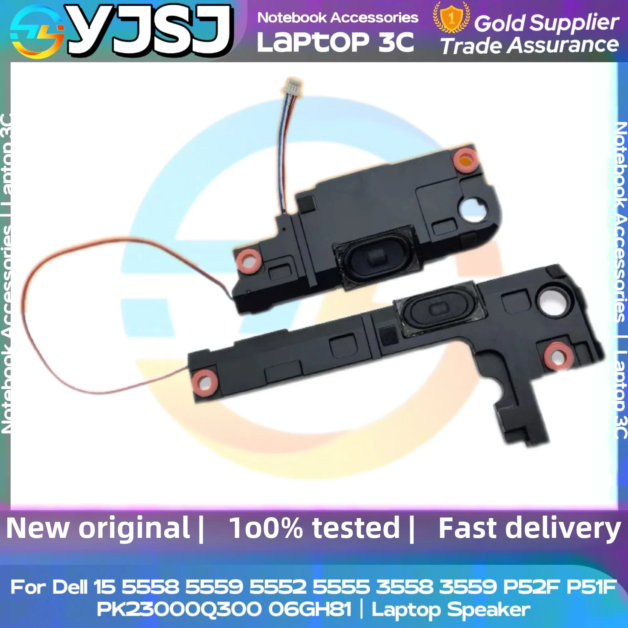 New Original Laptop Speaker For Dell lnspiron 5552 5558 5555 5559 P51F Vostro 3558 3559 P52F Built-in Speaker PK23000Q300 06GH81
New Original Laptop Speaker For Dell lnspiron 5552 5558 5555 5559 P51F Vostro 3558 3559 P52F Built-in Speaker PK23000Q300 06GH81