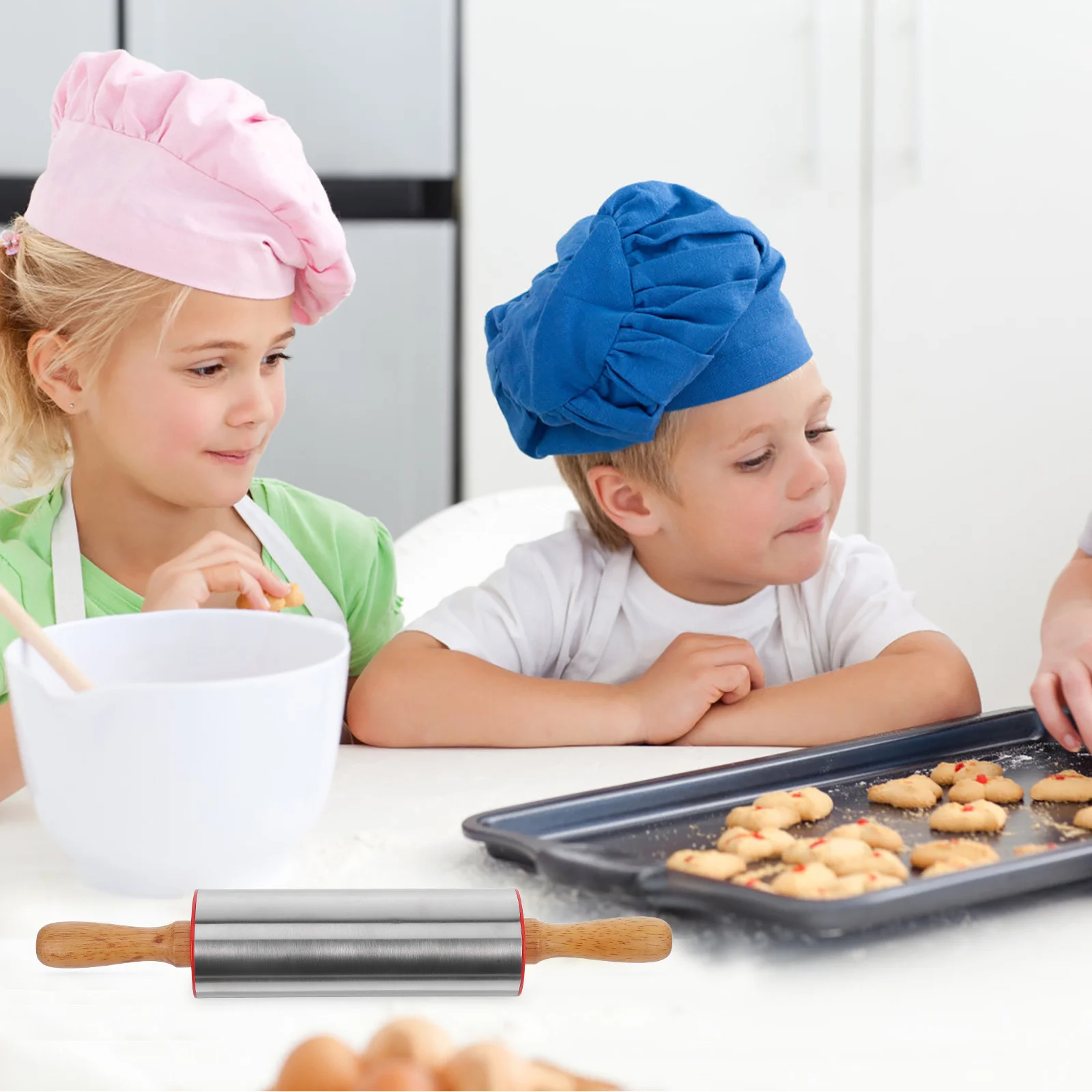 Stainless Steel Rolling Pin with Adjustable Thickness Control for Easy Dough Rolling Perfect Baking Tool for Pizza Bread Cookies
Stainless Steel Rolling Pin with Adjustable Thickness Control for Easy Dough Rolling Perfect Baking Tool for Pizza Bread Cookies