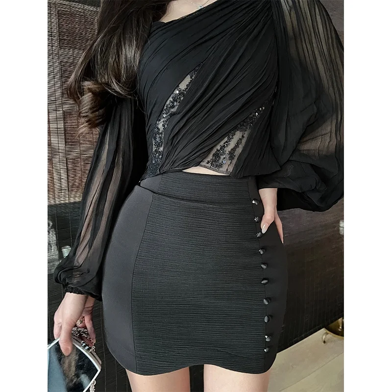 Черная облегающая юбка-шорты с высокой талией для женщин, сексуальная, элегантная, утягивающая, в стиле Pure Desire
Черная облегающая юбка-шорты с высокой талией для женщин, сексуальная, элегантная, утягивающая, в стиле Pure Desire