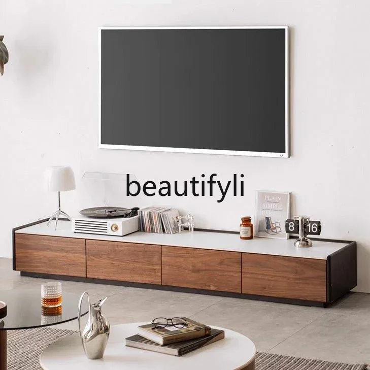 ss26 S26 Nordic simple black walnut TV cabinet rock slab small apartment living room solid wood log floor locker
ss26 S26 Nordic simple black walnut TV cabinet rock slab small apartment living room solid wood log floor locker