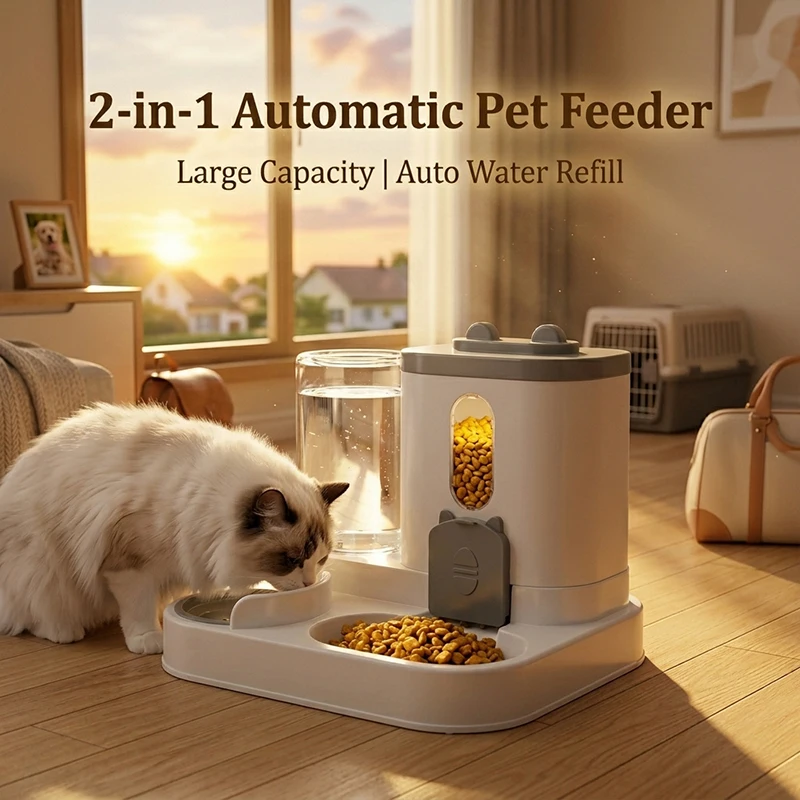 Pawbient Automatic Pet Feeder Water Dispenser 2-In-1 Set 1800Ml Gravity Fed Spill-Proof Filtered Transparent Cats Dogs Supplies
Pawbient Automatic Pet Feeder Water Dispenser 2-In-1 Set 1800Ml Gravity Fed Spill-Proof Filtered Transparent Cats Dogs Supplies
