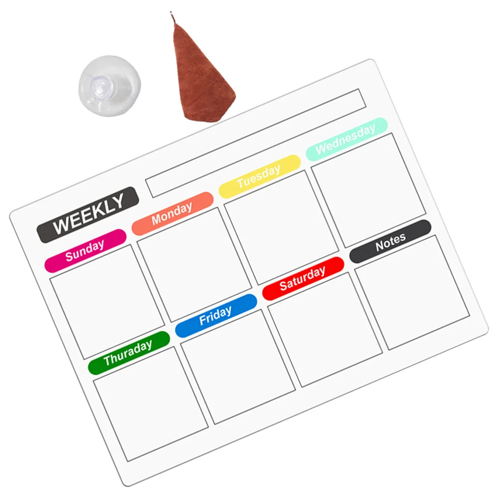1Set Magnetic Dry Erase Board Clear Fridge Planner Weekly Schedule Organizer Plastic Refrigerator Board Magnetic Planner 
1Set Magnetic Dry Erase Board Clear Fridge Planner Weekly Schedule Organizer Plastic Refrigerator Board Magnetic Planner