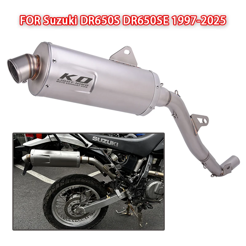 Slip On For Suzuki DR 650 DR650 S DR650SE 1997-2025 Motorcycle Exhaust System Espace Mid Link Pipe Stainless Steel Moto Muffler
Slip On For Suzuki DR 650 DR650 S DR650SE 1997-2025 Motorcycle Exhaust System Espace Mid Link Pipe Stainless Steel Moto Muffler