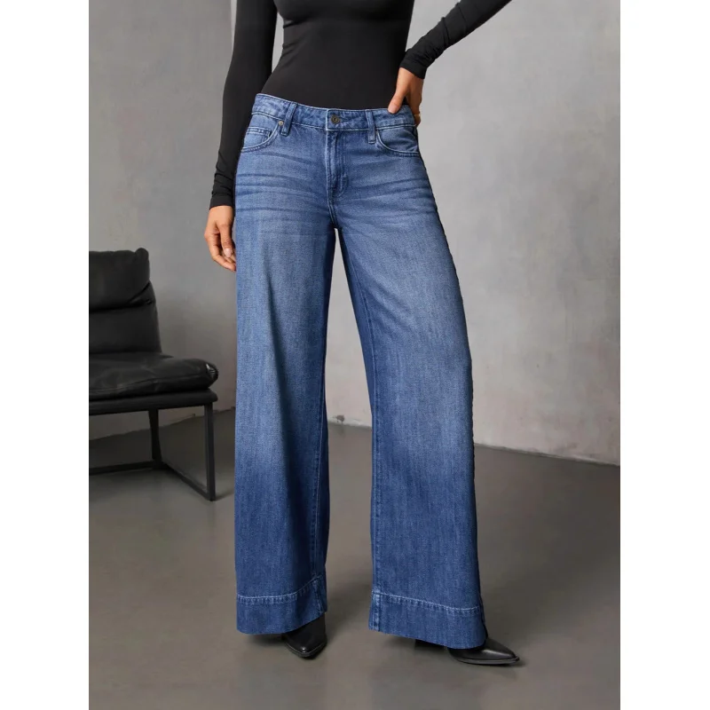 Women's Autumn Fashion Casual Washed Denim Pants Straight Leg Wide Leg Comfortable Fit for Women
Women's Autumn Fashion Casual Washed Denim Pants Straight Leg Wide Leg Comfortable Fit for Women