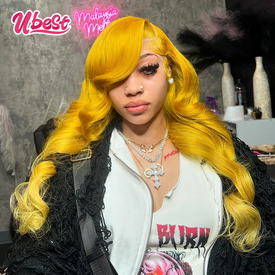 Golden Yellow Colored Body Wave 13x6 Lace Front Wigs Brazilian 100% Human Hair Transparent Glueless Wig Pre Plucked For Women
Golden Yellow Colored Body Wave 13x6 Lace Front Wigs Brazilian 100% Human Hair Transparent Glueless Wig Pre Plucked For Women