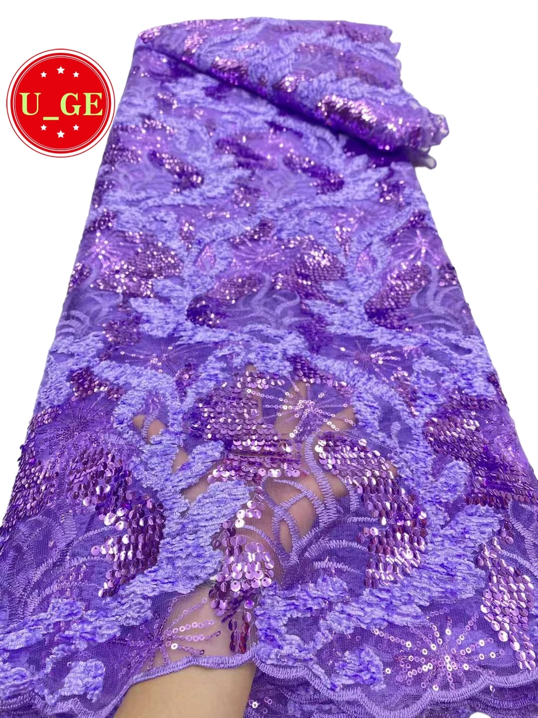 2026Новейшая австрийская элегантная нежная мягкая сетчатая кружевная ткань лучшего качества с блестками для вечернего вечернего платья U_GE5862