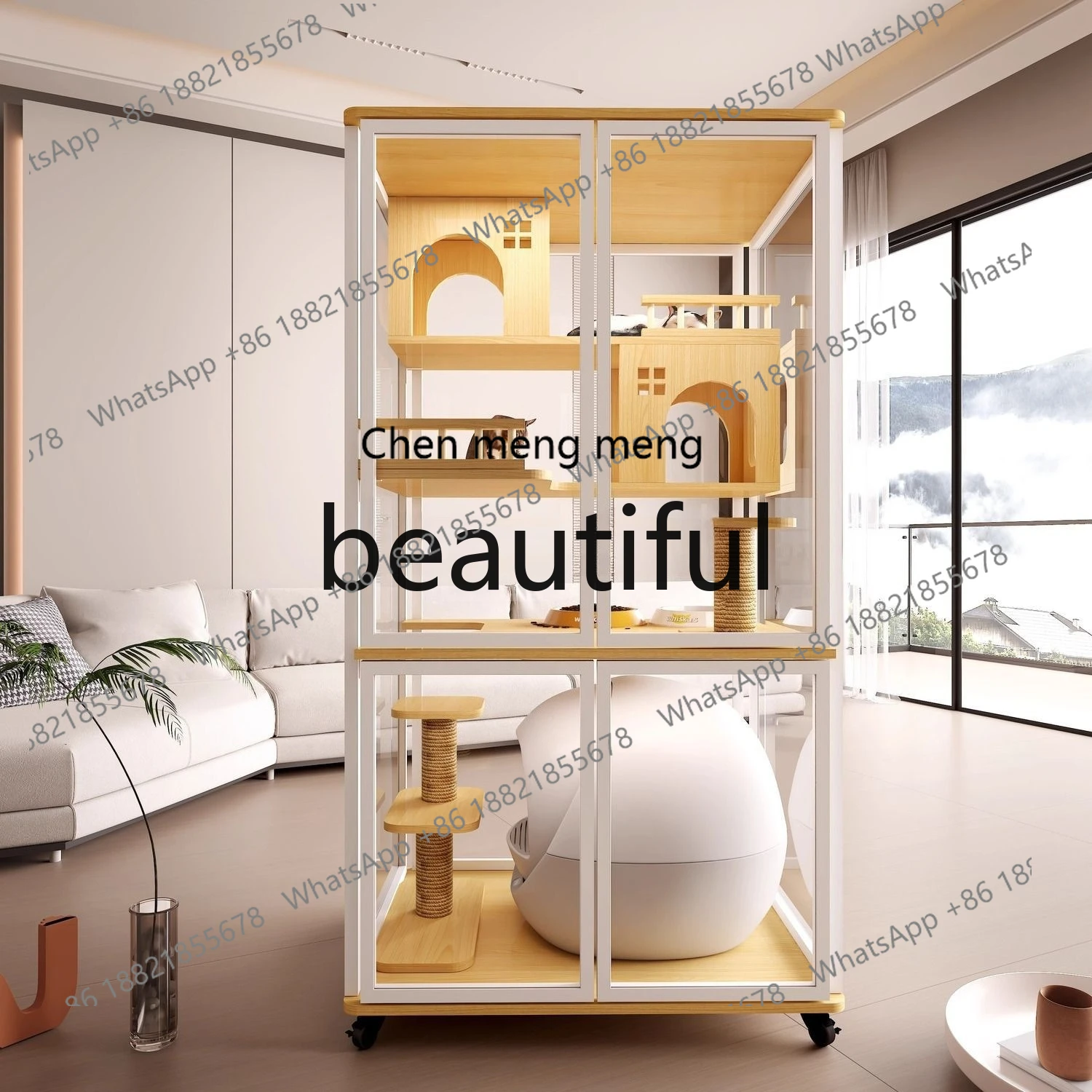 X Automatic, litter box cat cabinet household indoor solid wood luxury, panoramic transparent glass cat cage
X Automatic, litter box cat cabinet household indoor solid wood luxury, panoramic transparent glass cat cage