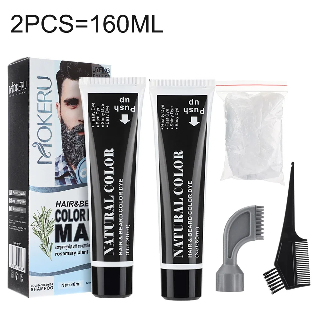160ml Natural Permanent Beard Dye Shampoo Long Lasting Black Beard Coloring Cream For Men Removal White Grey Hair Dye Shampoo
160ml Natural Permanent Beard Dye Shampoo Long Lasting Black Beard Coloring Cream For Men Removal White Grey Hair Dye Shampoo