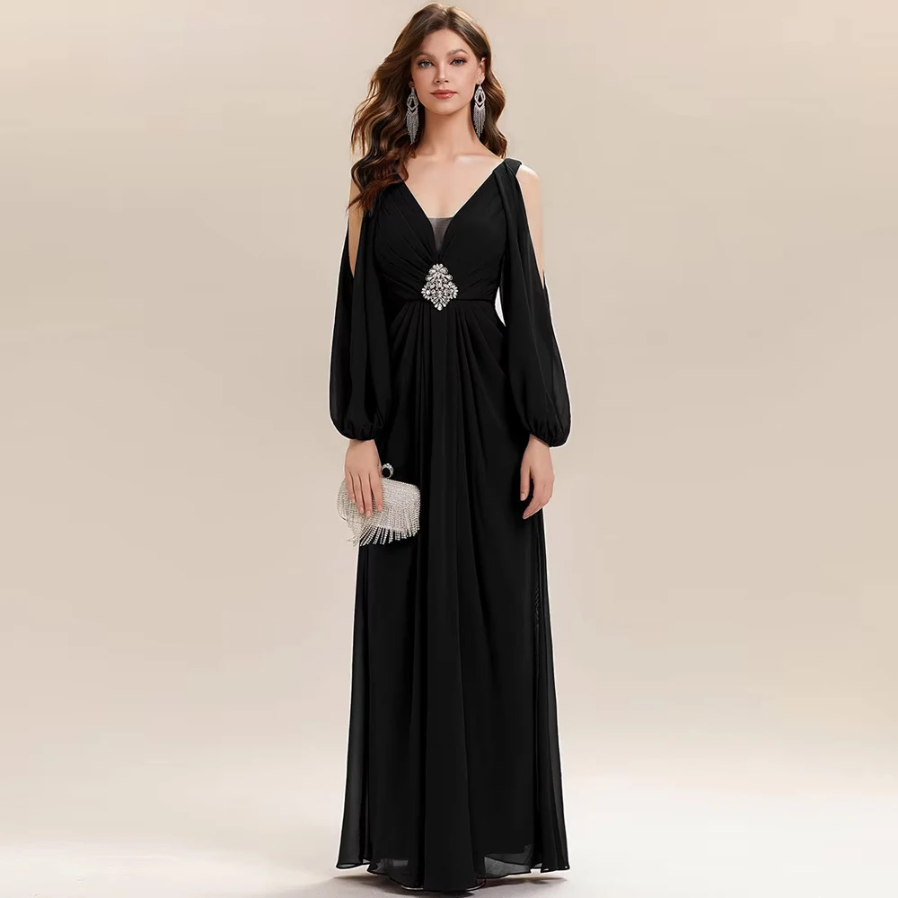 BAZIIINGAAA Party Dress A Long Sleeve Lantern Sleeve A-Line Floor Length V-Neck Wedding Guest Dresses Evening dress
BAZIIINGAAA Party Dress A Long Sleeve Lantern Sleeve A-Line Floor Length V-Neck Wedding Guest Dresses Evening dress