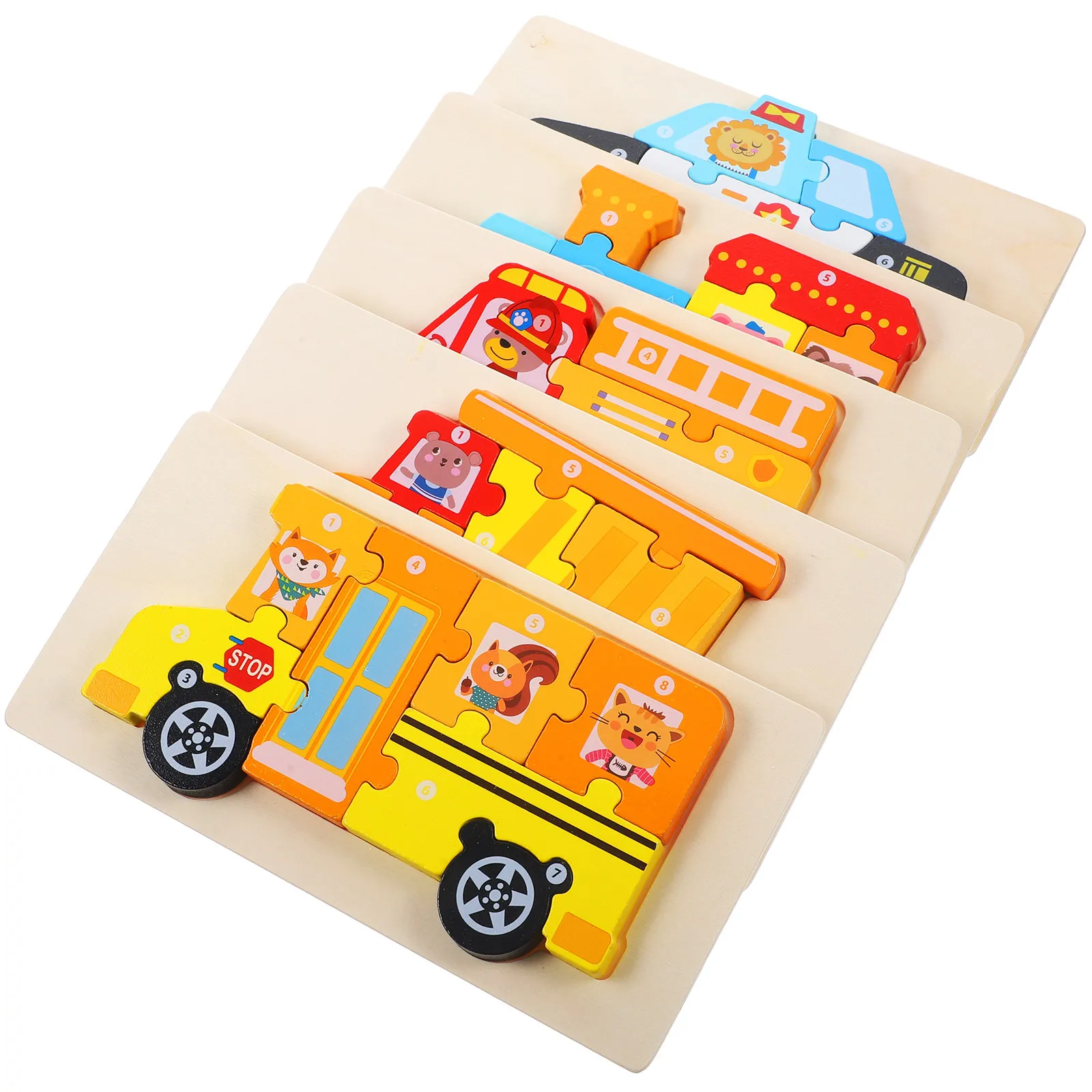 5Sets Wood 3D Puzzle Children Educational Wooden Blocks Brain Development Toddler Hands-on Learning Puzzle Toddler Game Toy
5Sets Wood 3D Puzzle Children Educational Wooden Blocks Brain Development Toddler Hands-on Learning Puzzle Toddler Game Toy