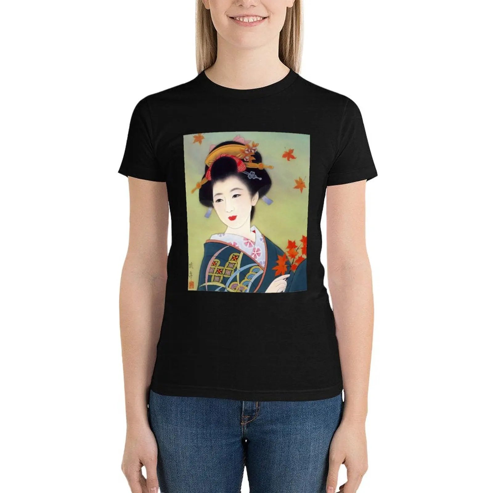 Japanese classic geisha lady art T-Shirt hippie clothes Female clothing anime clothes summer top black t-shirts for Women
Japanese classic geisha lady art T-Shirt hippie clothes Female clothing anime clothes summer top black t-shirts for Women