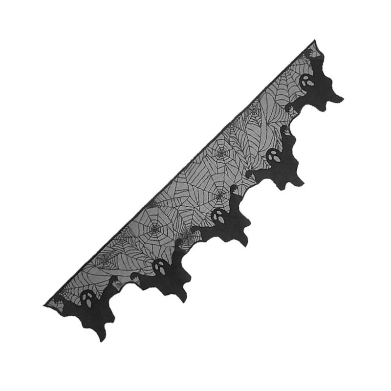 Halloween Cobweb Mantle Scarf, Black Lace Mantle Cover Home Decoration for Party Spooky Celebration
Halloween Cobweb Mantle Scarf, Black Lace Mantle Cover Home Decoration for Party Spooky Celebration