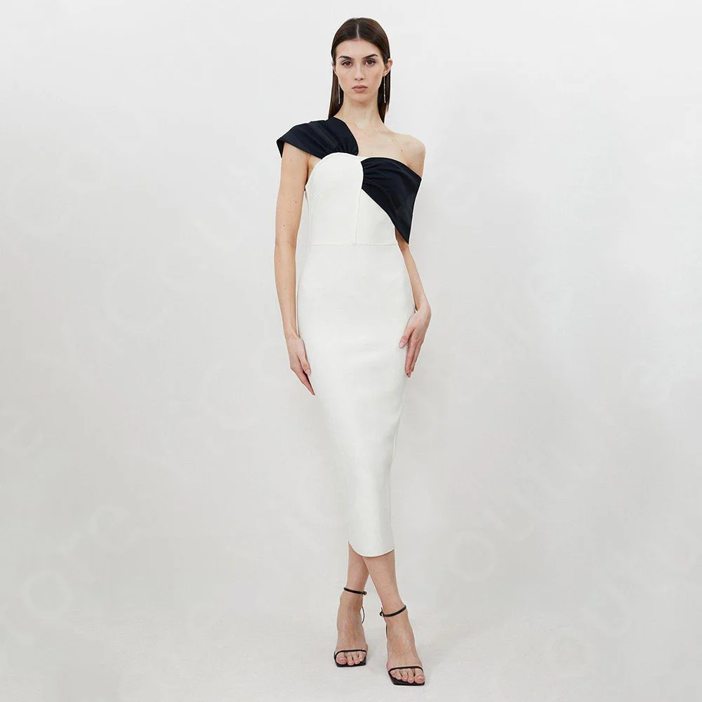 Customized Contrast Color Prom Gowns Arabic Mid Calf Length Evening Dresses One Shoulder Birthday Party Dresses Back Out On Sale
Customized Contrast Color Prom Gowns Arabic Mid Calf Length Evening Dresses One Shoulder Birthday Party Dresses Back Out On Sale