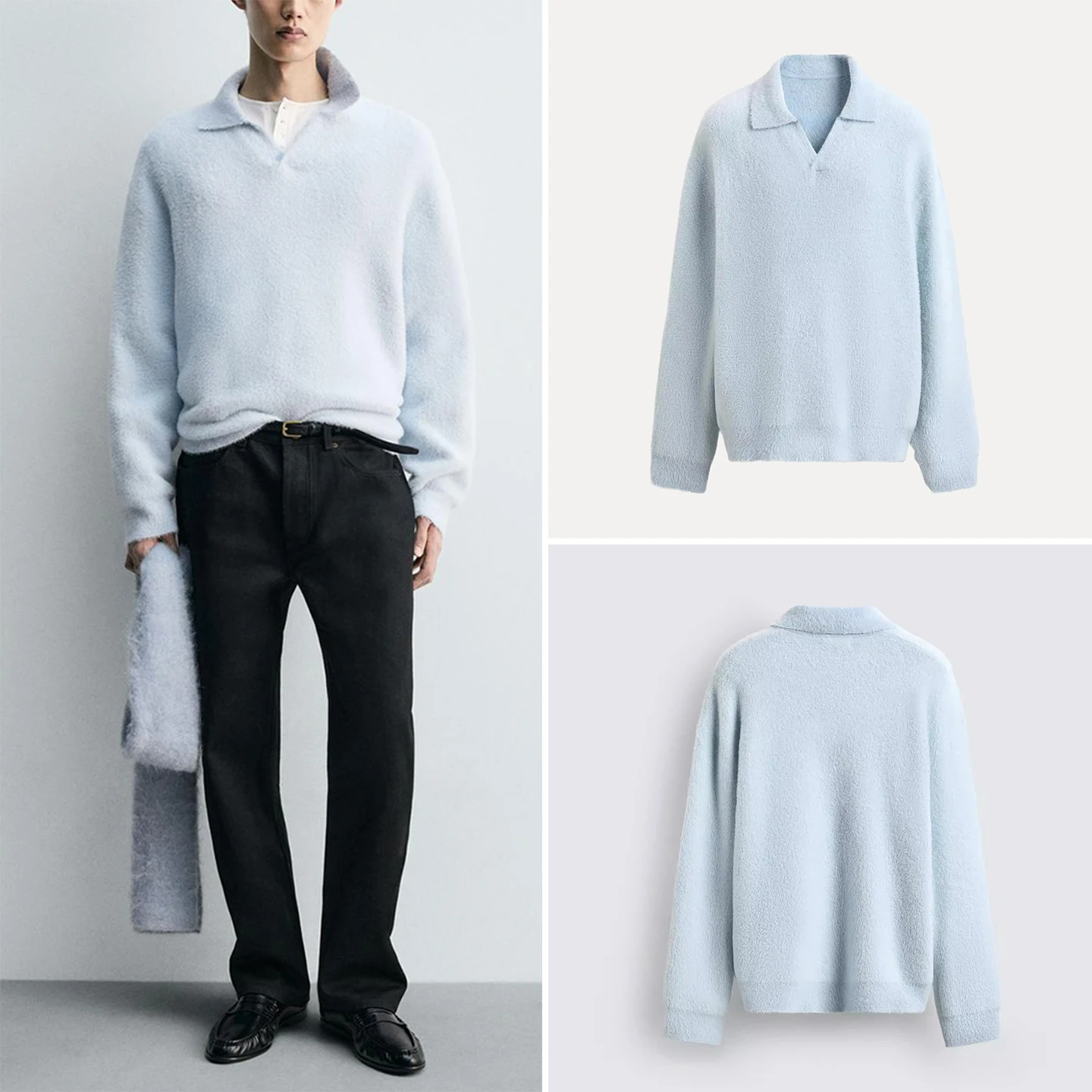 2025 Winter New Men's Faion Knitted Loose Personali irt Casual Sle Long Sve Collar Ne Daily Wear Z Brand
2025 Winter New Men's Faion Knitted Loose Personali irt Casual Sle Long Sve Collar Ne Daily Wear Z Brand