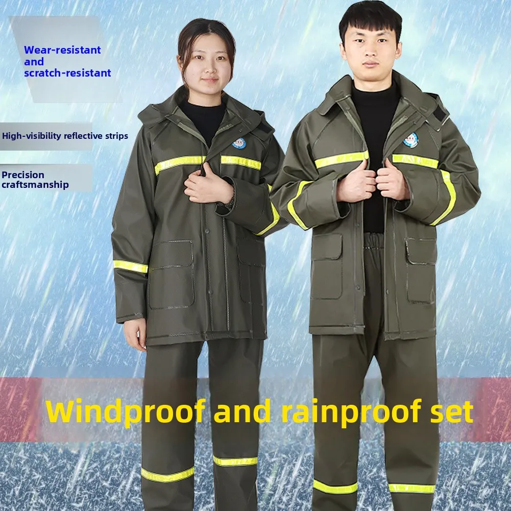 Thickened Separate Adult Raincoat Rainpants Set Full Body Waterproof Motorcycle Riding Rainwear for Delivery Bike Riding
Thickened Separate Adult Raincoat Rainpants Set Full Body Waterproof Motorcycle Riding Rainwear for Delivery Bike Riding