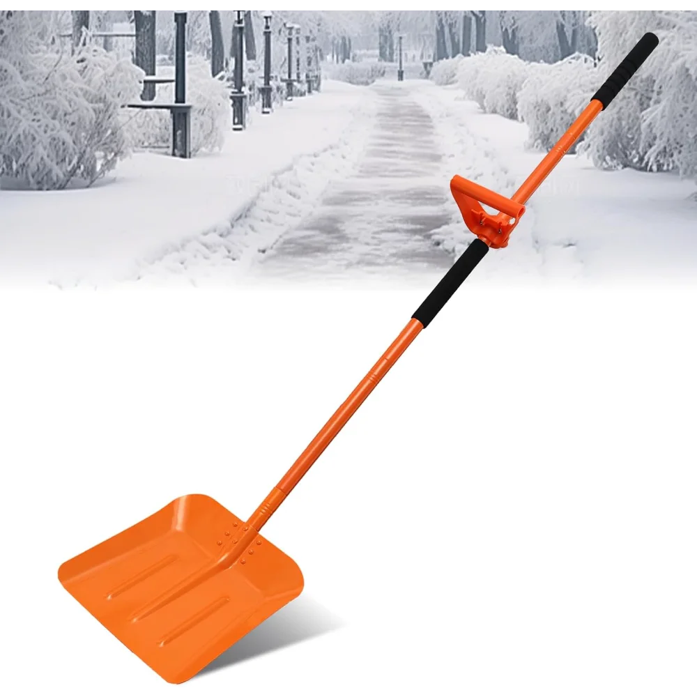 69" Large Capacity Snow Shovel, Adjustable Metal Handle with Back-Saving Tool for Driveways and Car
69" Large Capacity Snow Shovel, Adjustable Metal Handle with Back-Saving Tool for Driveways and Car