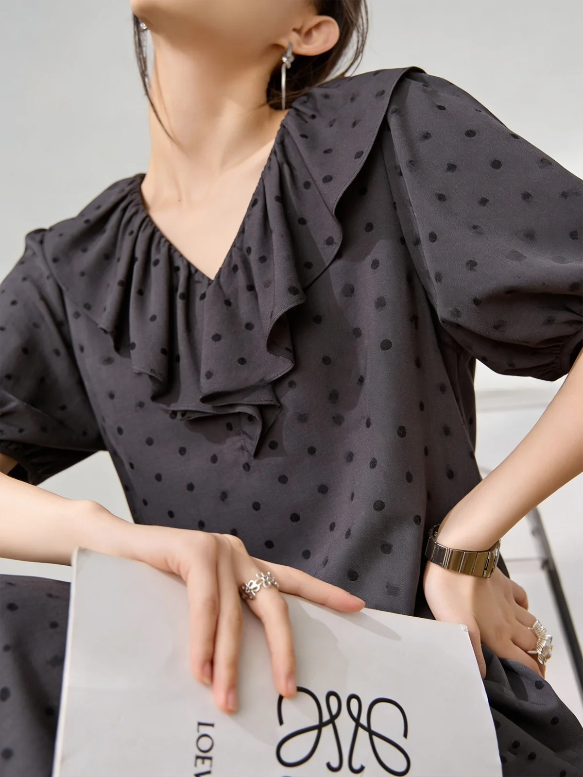 Lulu Fashionable Versatile Polka Dot Bubble Sleeve Doll Dress Summer New Arrival A-Line High Waist Long Sleeve Cake Skirt
Lulu Fashionable Versatile Polka Dot Bubble Sleeve Doll Dress Summer New Arrival A-Line High Waist Long Sleeve Cake Skirt