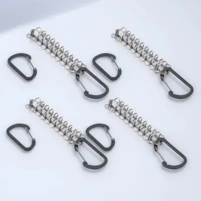 4Pcs Tent Rope Tensioner Stainless Steel Spring Buckle Camping Wind Rope Buckle Hook Portable Multi-Function Tightener
4Pcs Tent Rope Tensioner Stainless Steel Spring Buckle Camping Wind Rope Buckle Hook Portable Multi-Function Tightener
