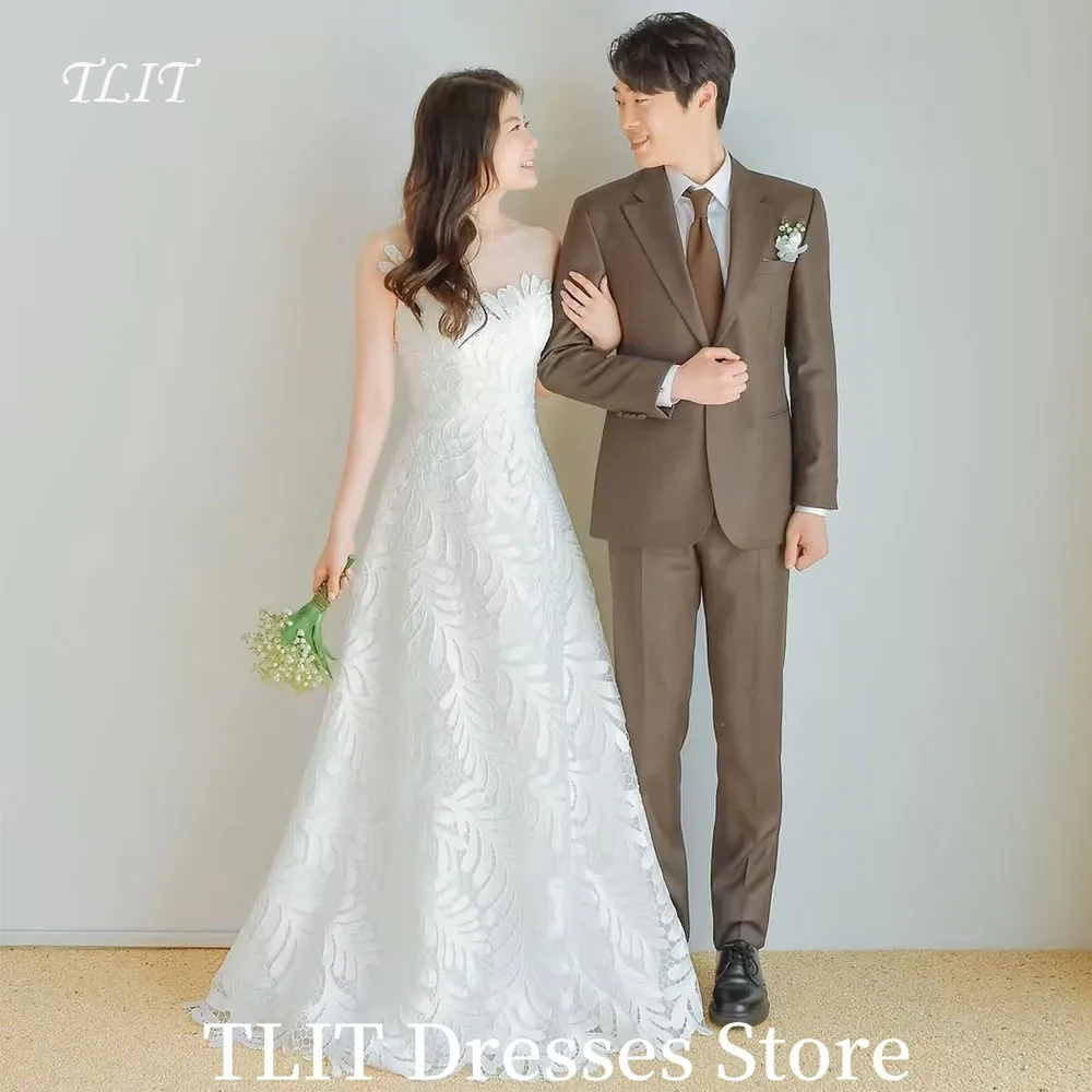 TLIT Elegant White Lace Evening Dresses Spaghetti Strap Appliques Prom Gowns Korea Wedding Photos Shoot Customized Corset Back
TLIT Elegant White Lace Evening Dresses Spaghetti Strap Appliques Prom Gowns Korea Wedding Photos Shoot Customized Corset Back