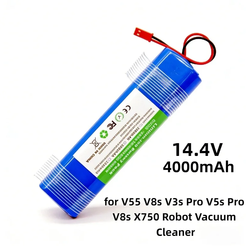 14.4V 4000mAh Li-ion Battery – Reliable Long-Lasting Replacement Spare for V55 V8s V3s Pro V5s Pro V8s X750 Robot Vacuum Cleaner
14.4V 4000mAh Li-ion Battery – Reliable Long-Lasting Replacement Spare for V55 V8s V3s Pro V5s Pro V8s X750 Robot Vacuum Cleaner