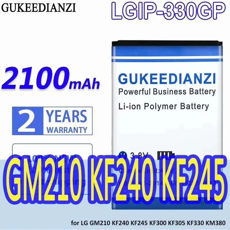 Высокоэффективный аккумулятор мобильного телефона 2100 мАч Lgip-330GP для LG GM210 KF240 KF245 KF300 KF305 KF330 KM380
Высокоэффективный аккумулятор мобильного телефона 2100 мАч Lgip-330GP для LG GM210 KF240 KF245 KF300 KF305 KF330 KM380
