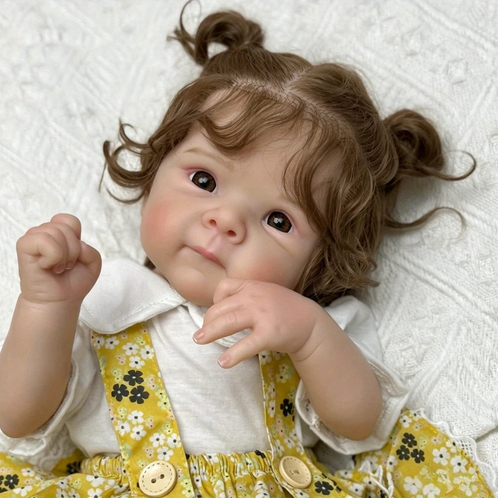 BZDOLL 18inch 45cm Reborn Baby Doll For Girl Cloth Body Vinyl Limbs Brown Curly Haired Girl Lifelike Kid Play House Bedtime Toy
BZDOLL 18inch 45cm Reborn Baby Doll For Girl Cloth Body Vinyl Limbs Brown Curly Haired Girl Lifelike Kid Play House Bedtime Toy