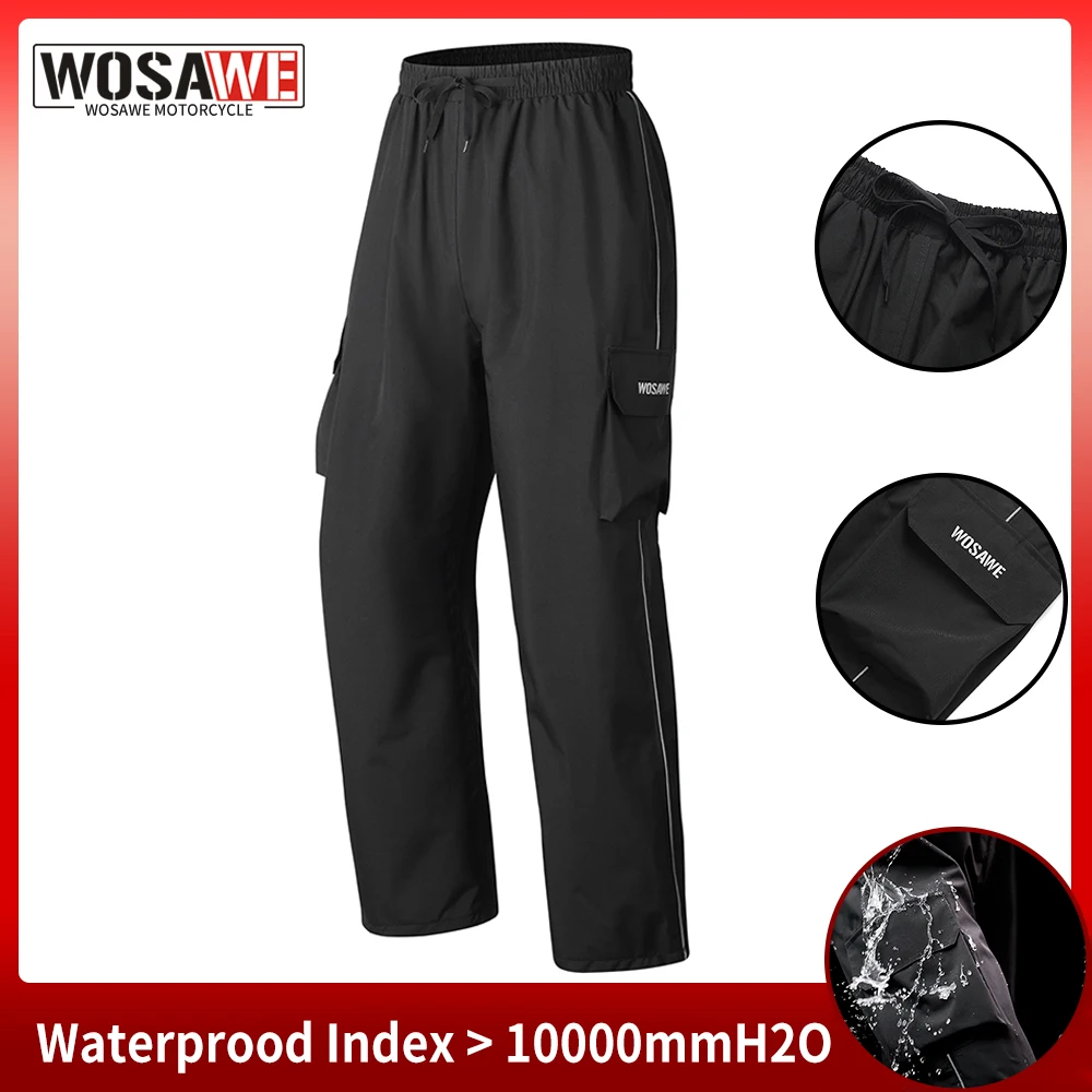 WOSAWE водонепроницаемые брюки для мотоциклистов, светоотражающие быстросохнущие мотоциклетные брюки от дождя для электрического скутера, рыбалки, кемпинга, дождевика
WOSAWE водонепроницаемые брюки для мотоциклистов, светоотражающие быстросохнущие мотоциклетные брюки от дождя для электрического скутера, рыбалки, кемпинга, дождевика