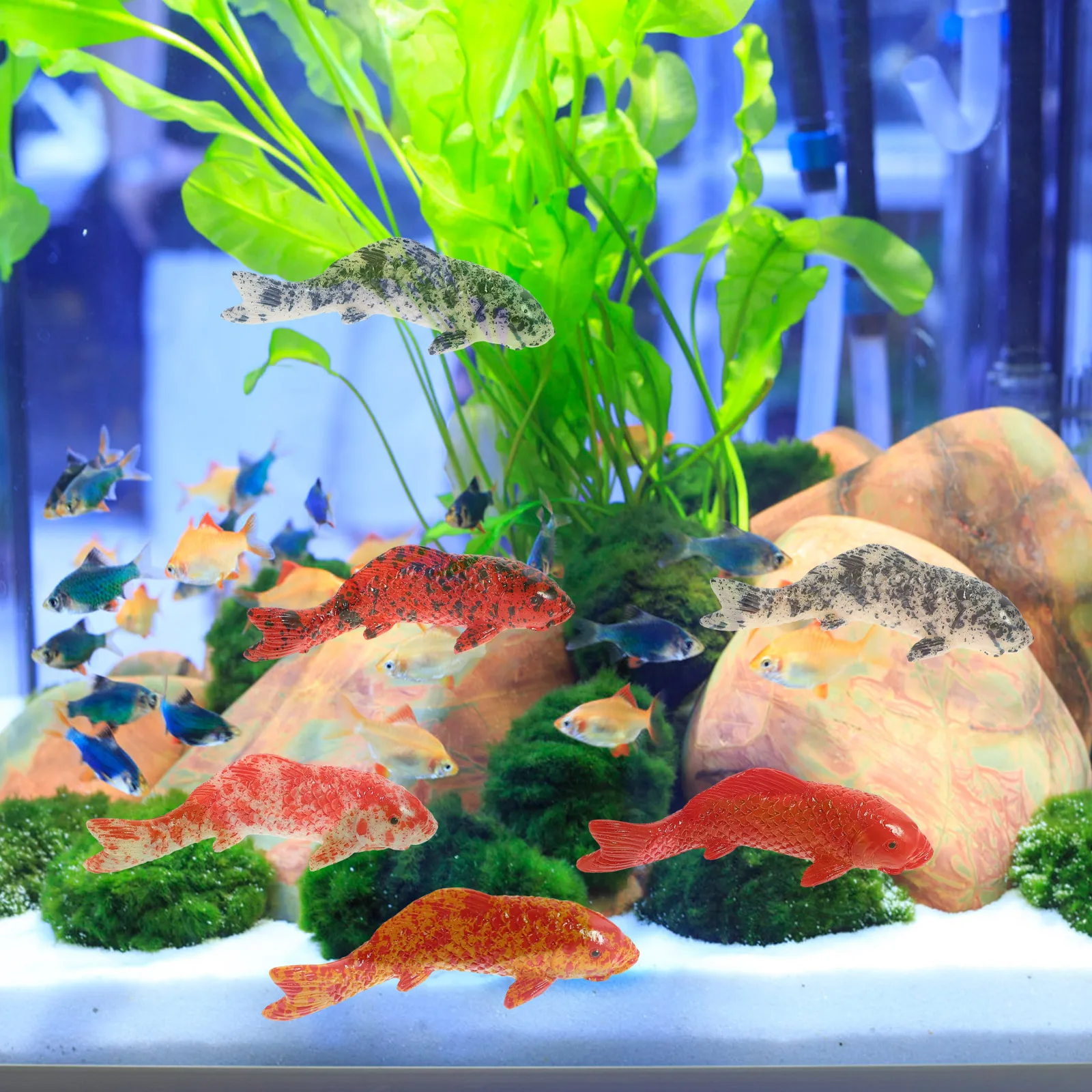 20pcs Koi Decorative Resin Fake Fish For Aquarium Realistic Floating Ornament Small Compact Aquatic Decor Goldfish Figure
20pcs Koi Decorative Resin Fake Fish For Aquarium Realistic Floating Ornament Small Compact Aquatic Decor Goldfish Figure
