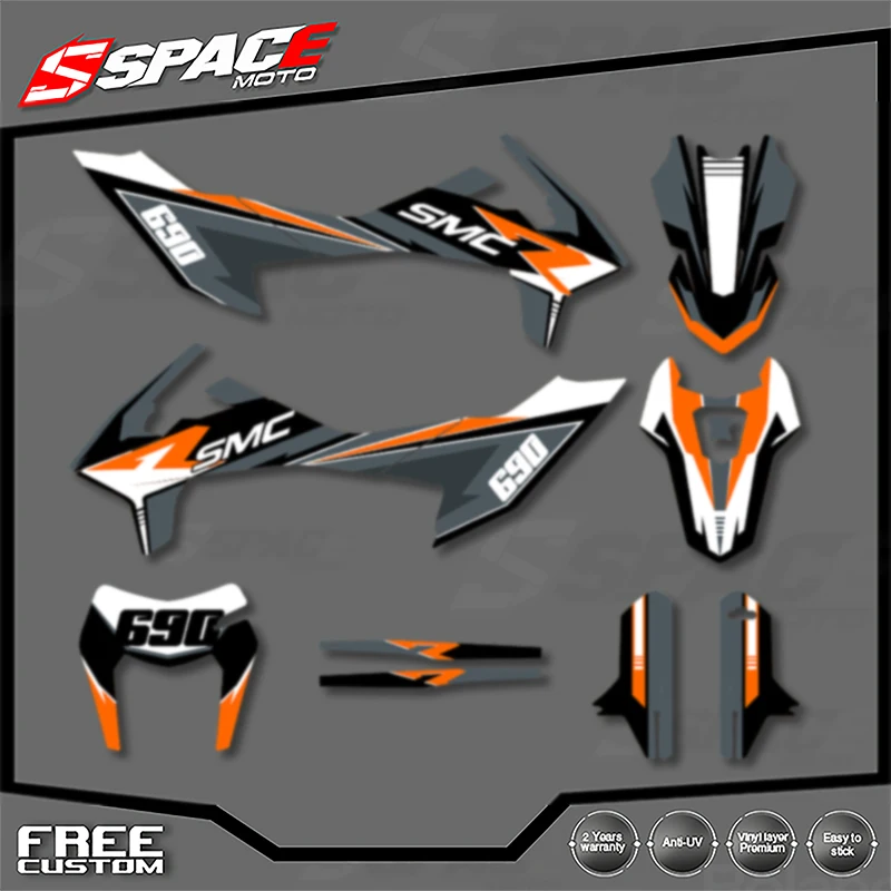 SPACE Custom Motorcycle Graphics For KTM 2019 2021 2022 SMC-R 690 19-21 SMC-R Enduro Decal Stickers Kits 003
SPACE Custom Motorcycle Graphics For KTM 2019 2021 2022 SMC-R 690 19-21 SMC-R Enduro Decal Stickers Kits 003