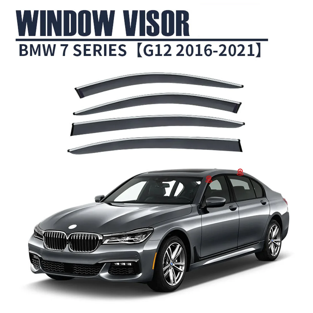 Хромированные полоски от дождя для BMW 7 серии G12 2016-2021, длинная колесная база, оконный козырек, ветровые дефлекторы, дверной козырек, вентиляционный козырек
Хромированные полоски от дождя для BMW 7 серии G12 2016-2021, длинная колесная база, оконный козырек, ветровые дефлекторы, дверной козырек, вентиляционный козырек