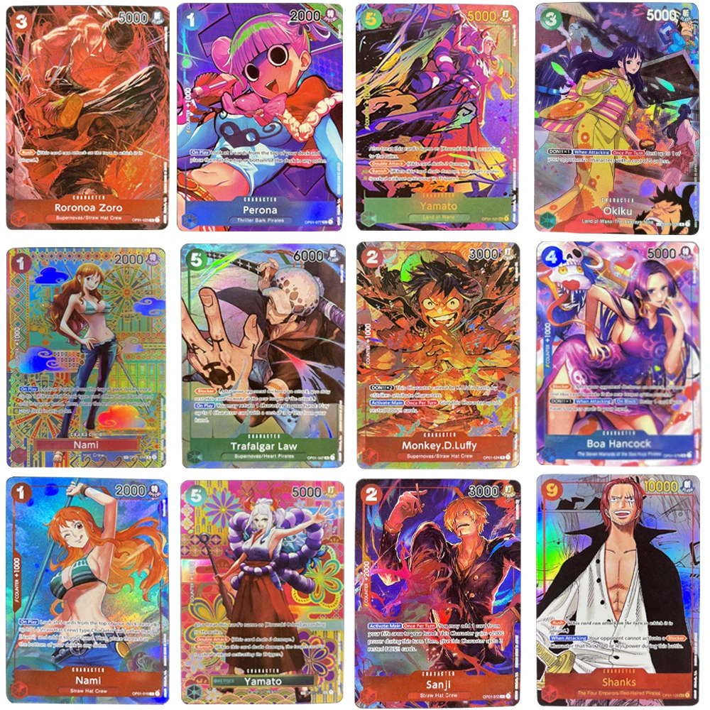 BANDAI ONE PIECE Cards English Proxy Textured Foil Cards Trading Card OPCG OP01 Luffy Nami Collection Card for Card Enthusiasts
BANDAI ONE PIECE Cards English Proxy Textured Foil Cards Trading Card OPCG OP01 Luffy Nami Collection Card for Card Enthusiasts