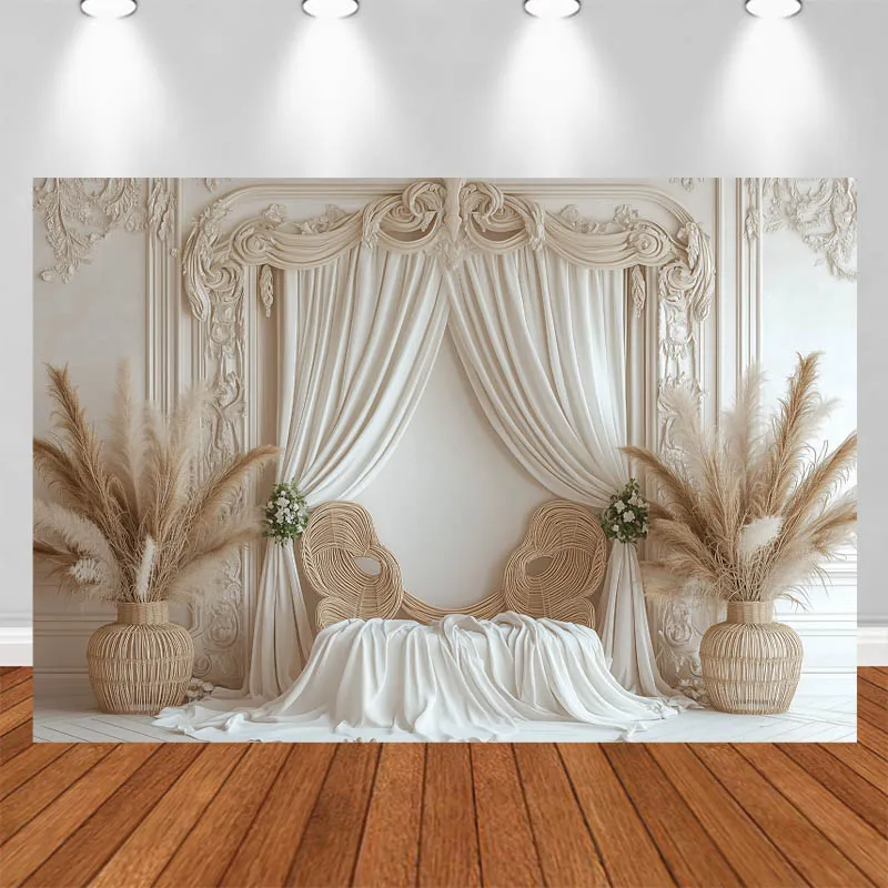 LS Memorial Day Photography Background Relief Wall Curtains Wicker Vases Pampas Grass Decor Adult Portrait Photo Backdrop Studio
LS Memorial Day Photography Background Relief Wall Curtains Wicker Vases Pampas Grass Decor Adult Portrait Photo Backdrop Studio