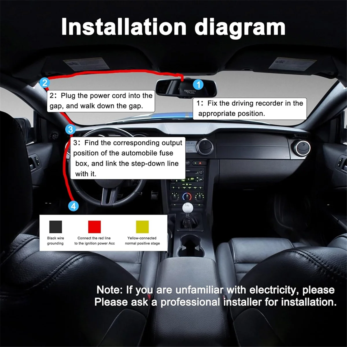 #084E Dash Cam Acc Hardwire Kit, USB Type C Dashcam Kit Step-Down Cable (Black)
#084E Dash Cam Acc Hardwire Kit, USB Type C Dashcam Kit Step-Down Cable (Black)